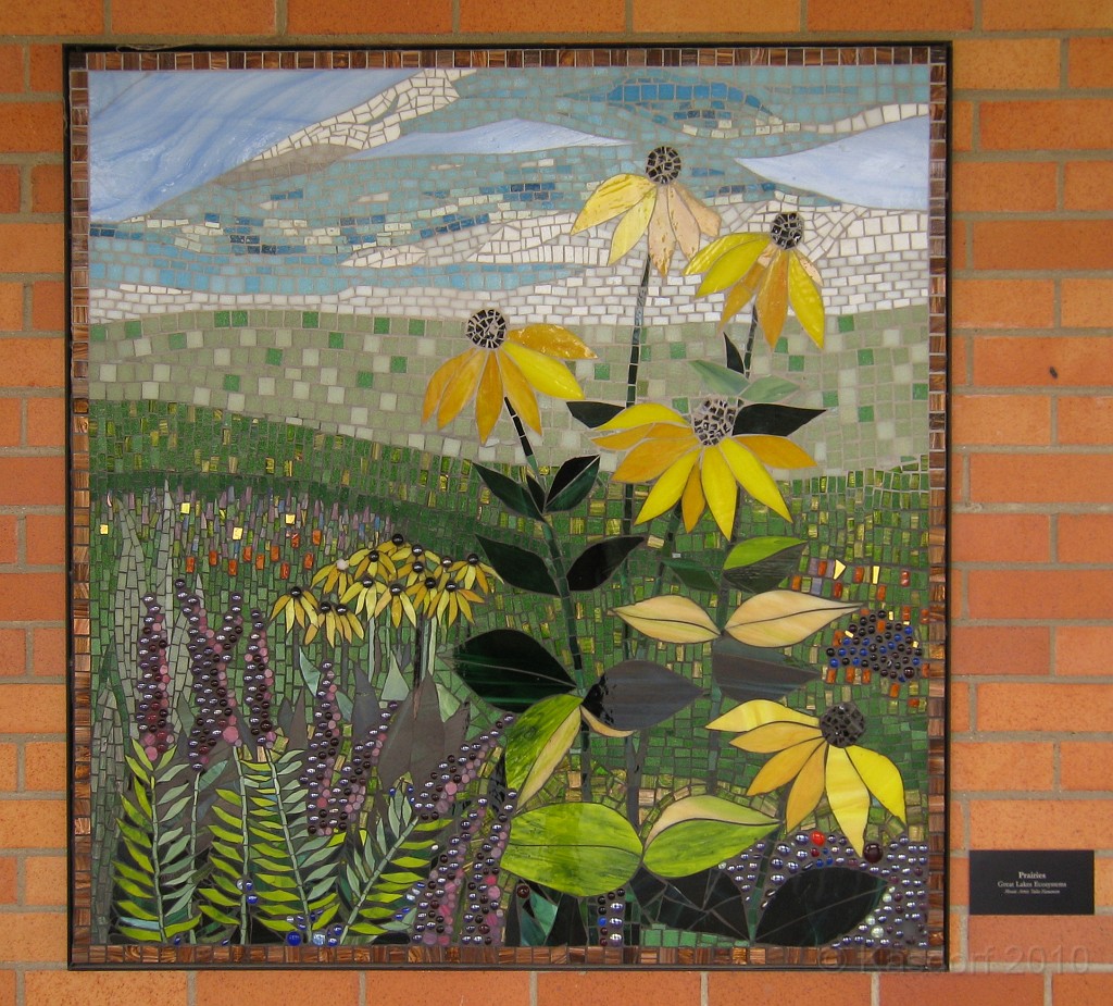 Matthaei Botanical Gardens 2010 0157.jpg - There is a series of tile murals along the front wall.